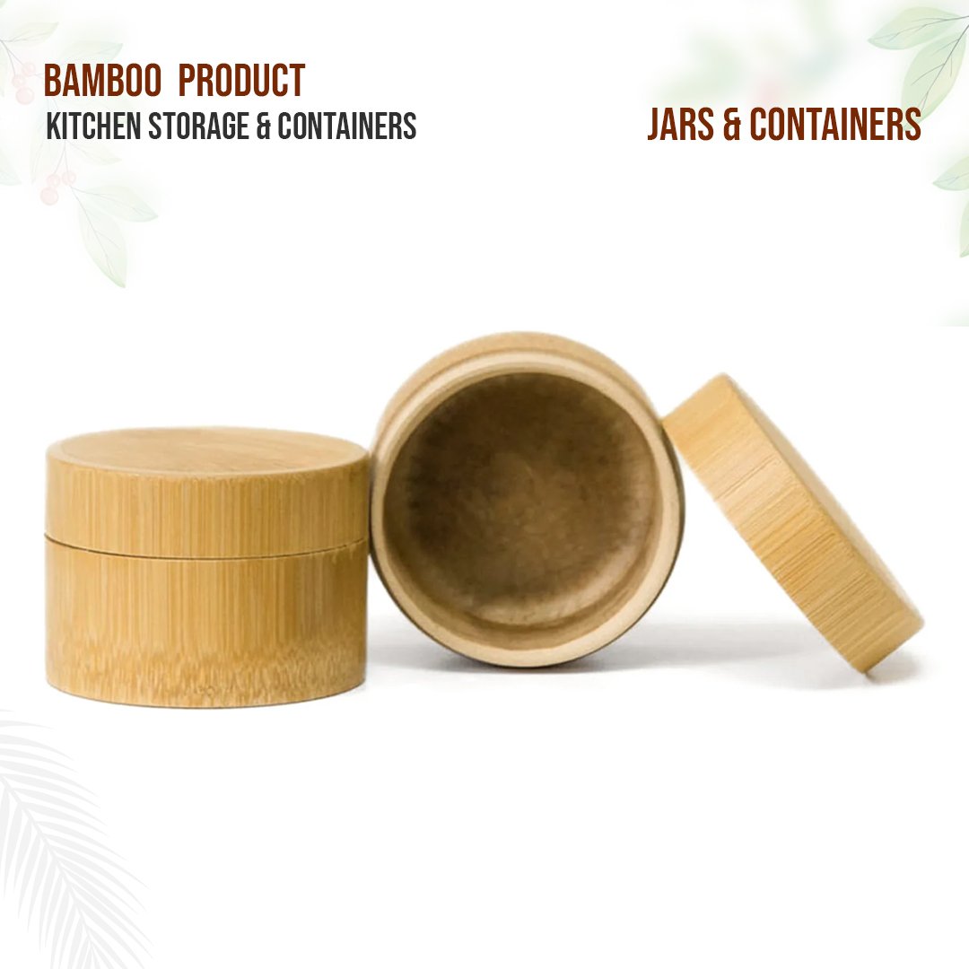  Wooden Kitchen Storage Container Set with Lids, Wood