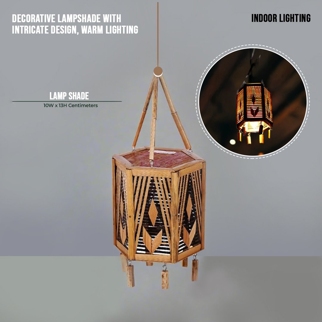 Decorative Lampshade with Intricate Design, Warm Lighting