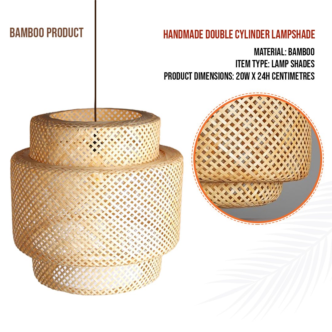 Handmade Double Cylinder Lampshade